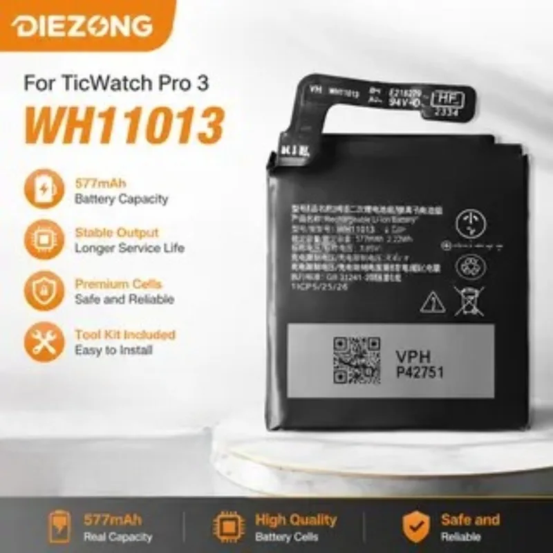 

High Magnification 577mAh 3.88V SP492929SI High-Quality Battery for TicWatch Pro 3 Battery GPS Wear OS Smartwatch WH11013