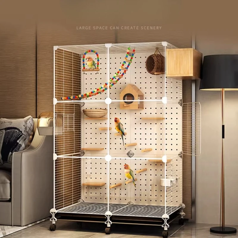 

Metal Flight Bird Cages Outside Luxury Hammock Stainless Bird Cages Goods Goldfinch Inseparable Bird Supplies