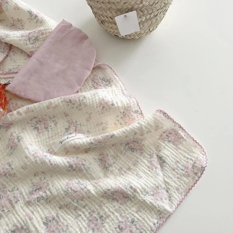 j15u-ベビーバスタオル超吸収性二層ソフトコットンモスリンおくるみブランケット