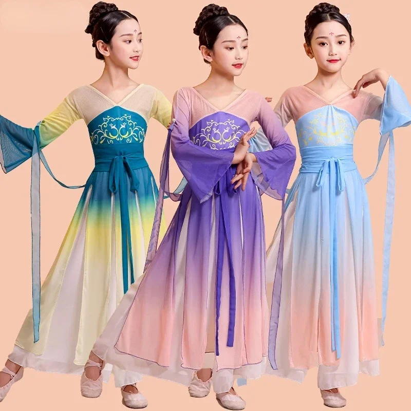 

Classical Dance Practice Clothing National Modern Performance Yangko Dance Costumes Girls Hanfu Elegant Fan Dance Clothing