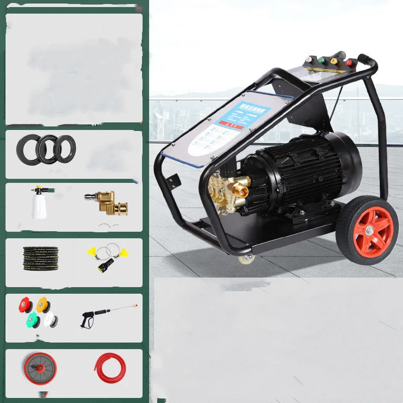 3000PSI 210Bar High Pressure Cleaning Machine 220V 380V Electric Portable Washer Sprayer Gun with Pressure Regulating Valve