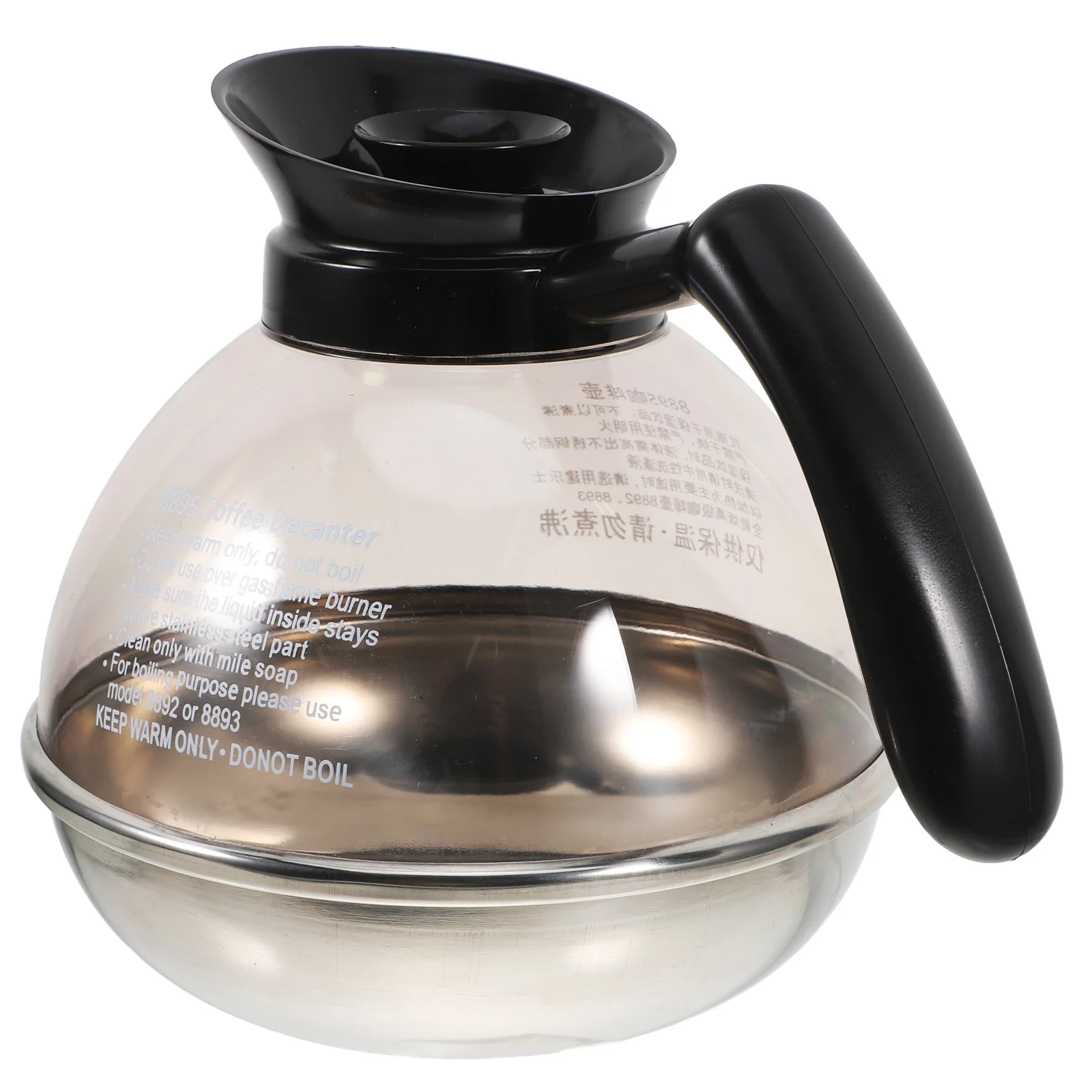 

Stainless Steel Coffee Pot Stainless Steel Bottom Durable Large Capacity Comfortable Handle Stove Top Coffee Kettle Camping