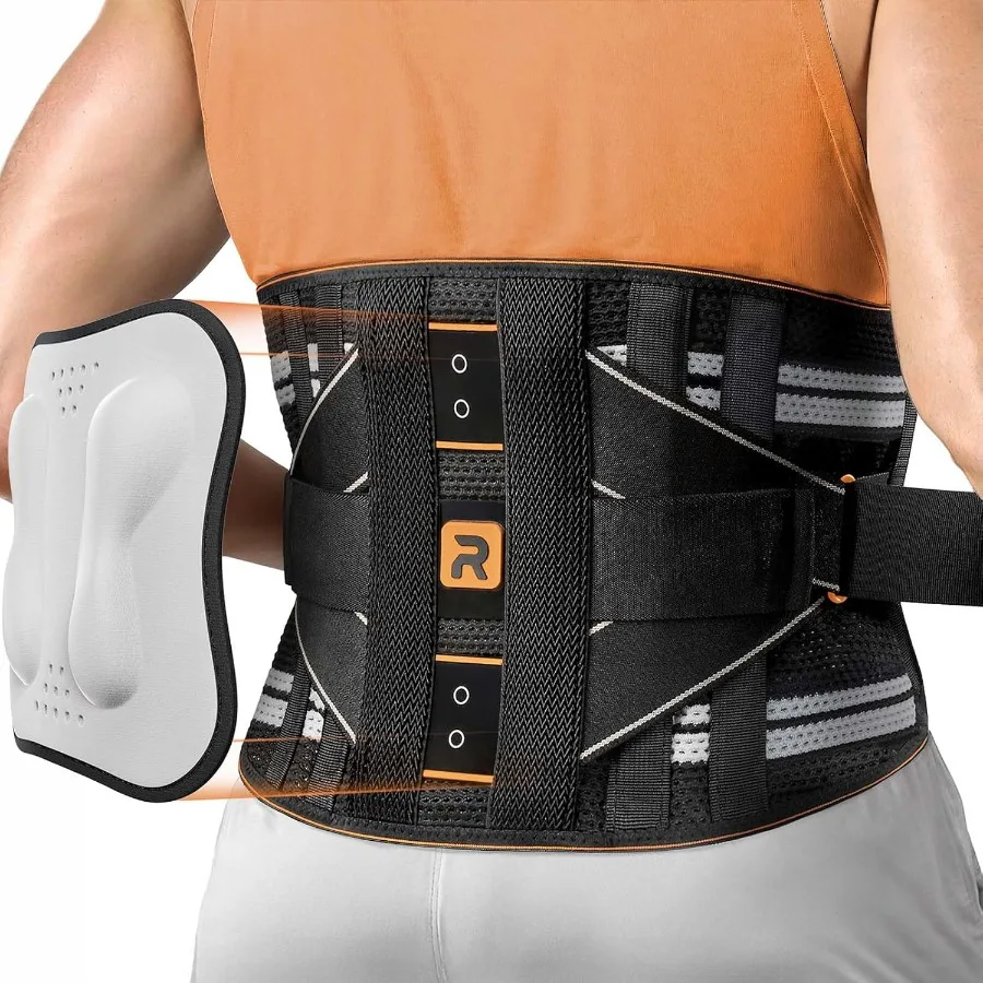 

Lumbar Back Brace with Removable 3D Pad for Deep Massage Adjustable Lower Back Pain Relief Support for Men and Women Comfortabl