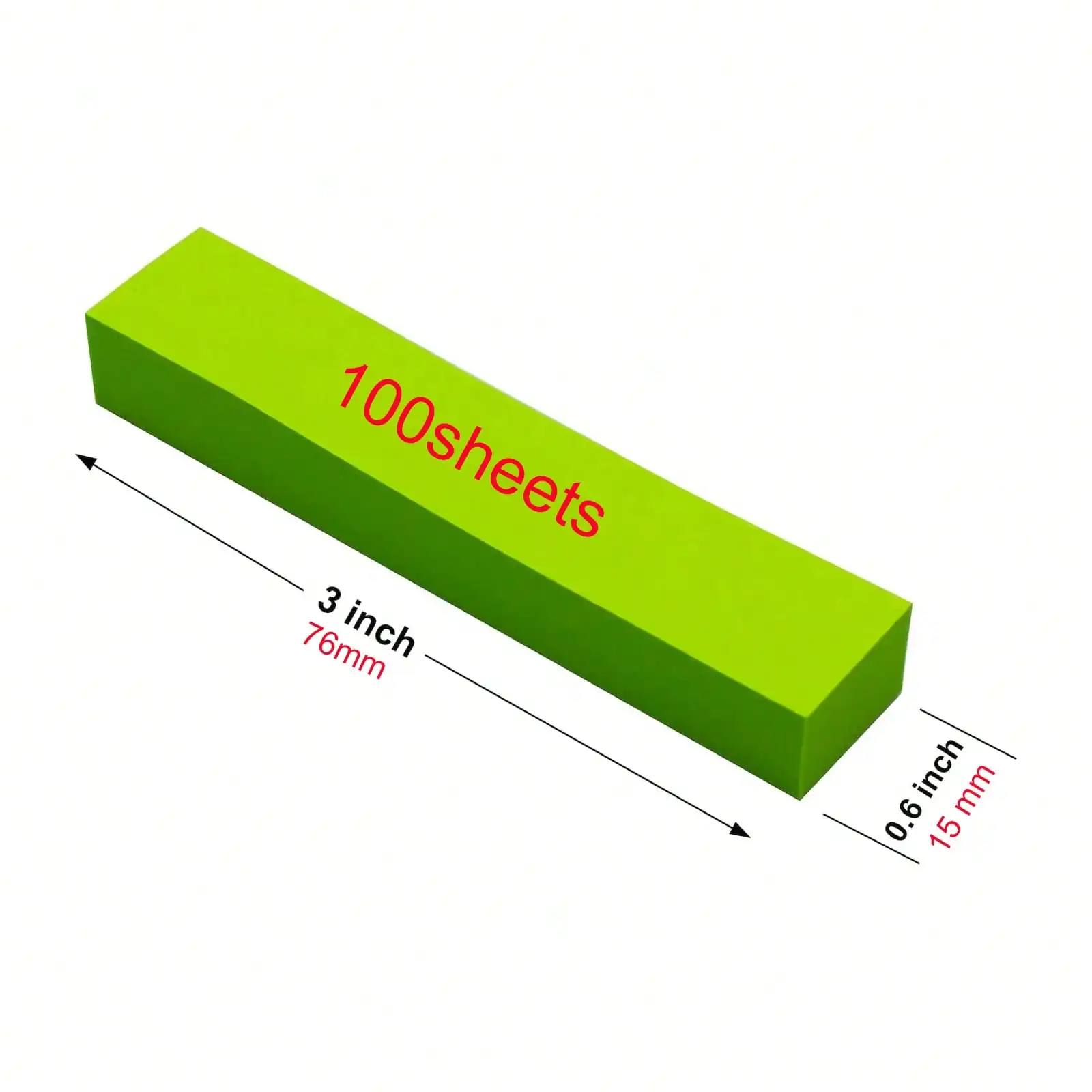 100 Sheets Each Color Fluorescent Long Sticky Tabs,5 Solid Color Self-Stick Page Markers for Student Reading&Office File Sorting