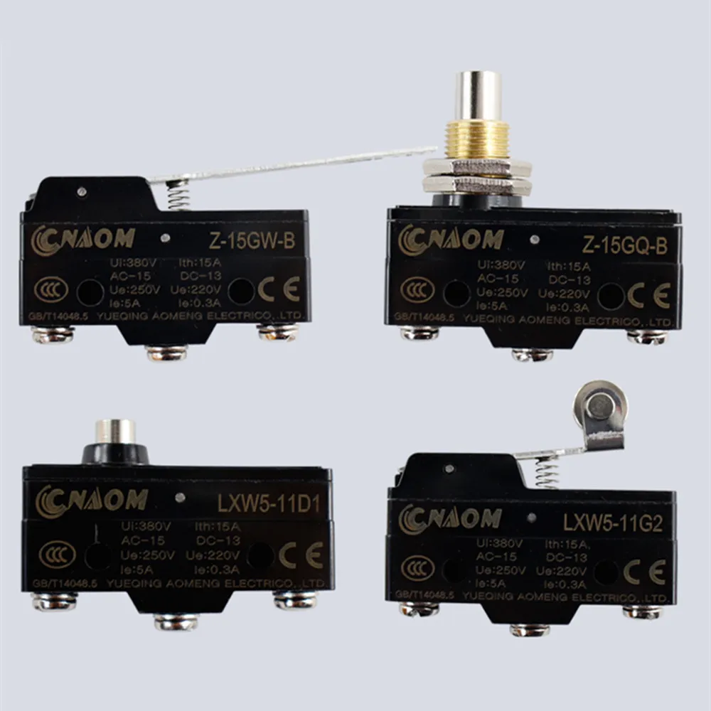 Micro interrupteur à levier de charnière, Style Terminal à vis, court