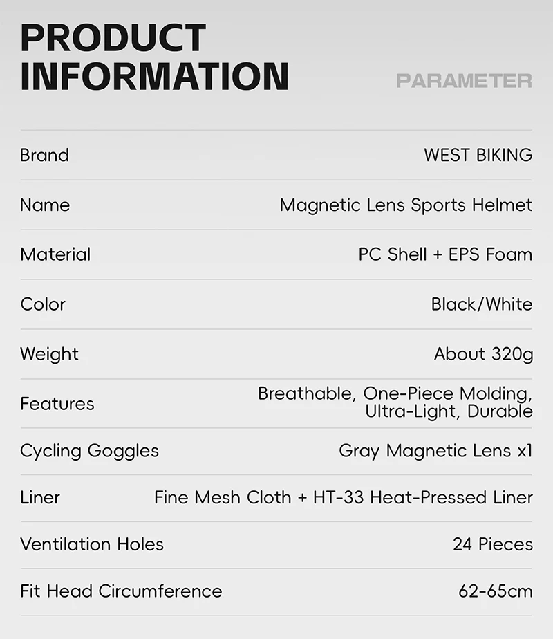 WEST BIKING CE-zertifizierter Fahrradhelm, magnetische Schutzbrille, USB-Rücklicht, verstellbar, 56–65 cm, M-XL, XXL, für Herren, für Straßen- und Mountainbiking – Detail 8