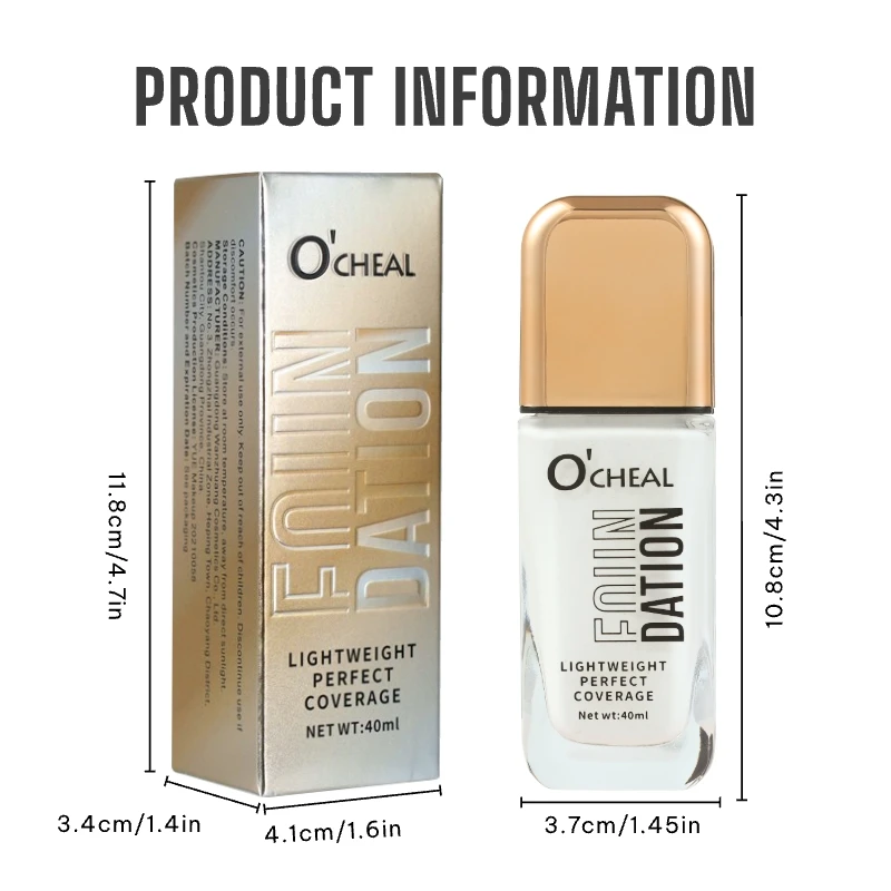 24H Wodoodporny podkład w płynie Korektor Długotrwały, nawilżający, wodoodporny i odporny na pot Matowy wykończenie dla wszystkich odcieni skóry