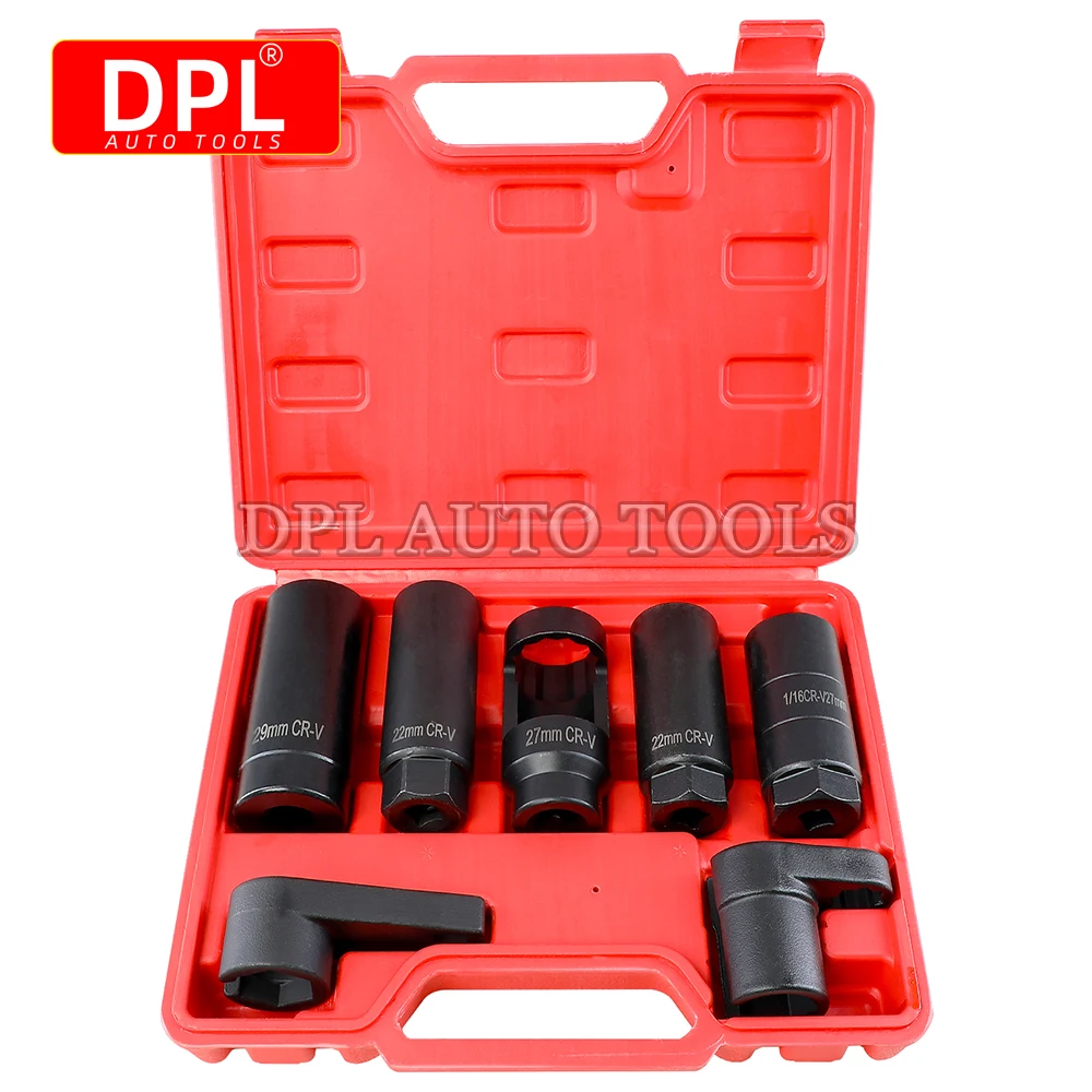 7pcs Oxygen Sensor Socket Automotive Shop Hand Tool Set