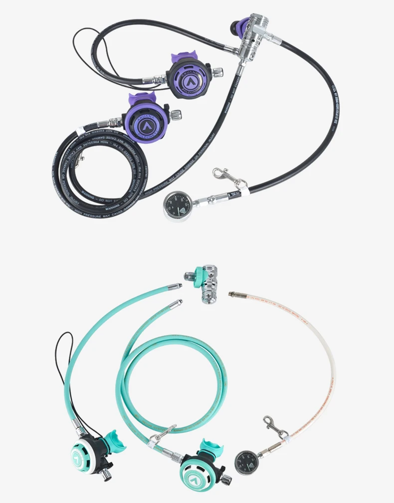 F3 + FN2 HORGA Dive Breathing Regulator Scuba Nitrox DIR Long and Short Throat Kit