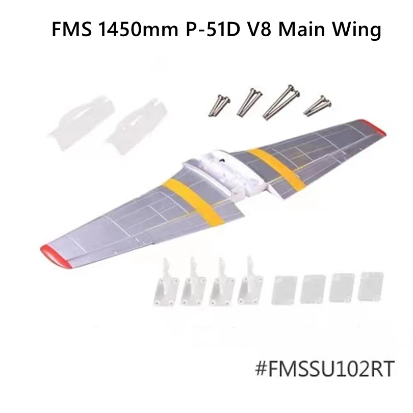 FMS 1.4m 1450mm P51 Red Tail Mustang Fuselage Main Wing EPO Foam Warbird RC Airplane Plane Aircraft Spare Parts