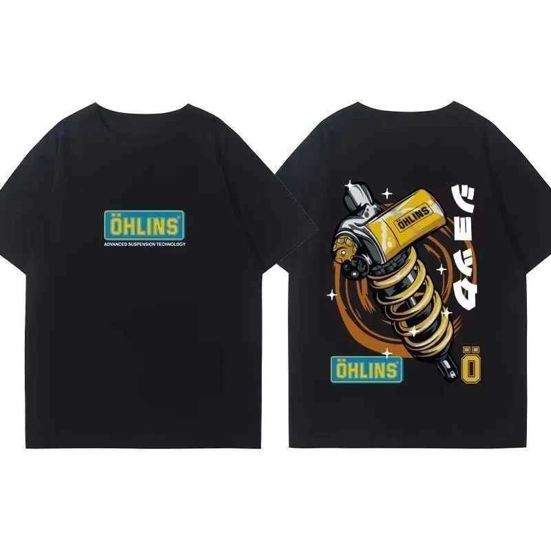 Öhlins Advanced Suspension Technology T-shirt Cotton Graphic Tee Men Women Summer Streetwear