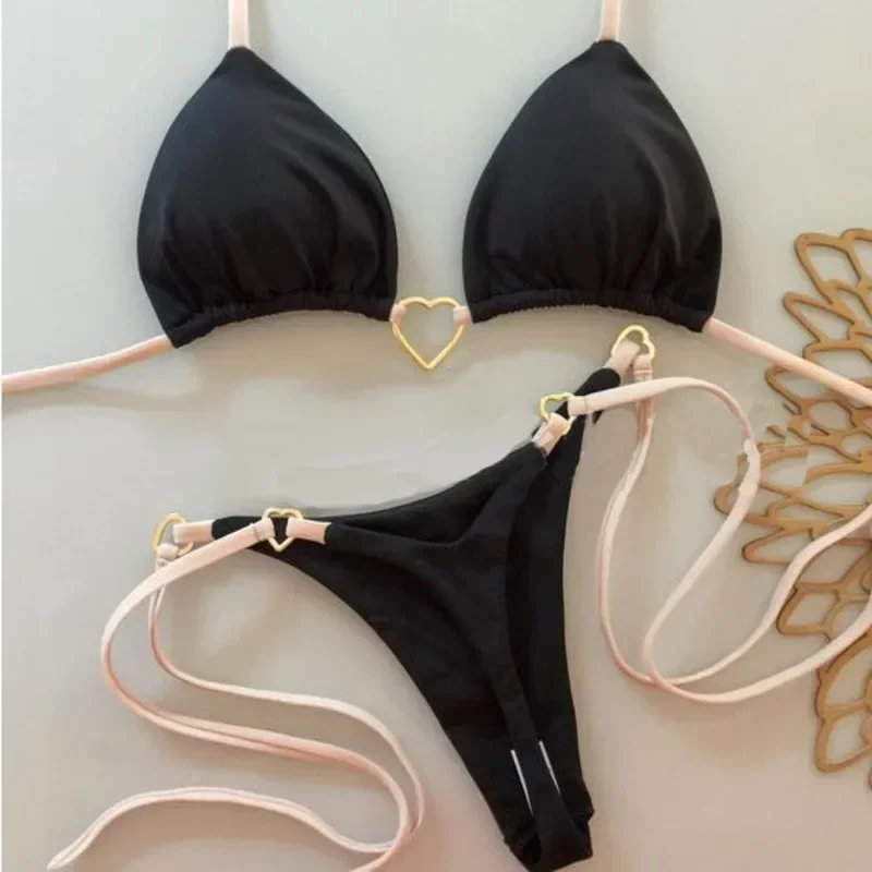 Sexy Solid Bikinis Women's Swimwear Female Swimsuit For Swimming Wear Bathing Suits Brazilian Bikini Set Beachwear Pool Bather