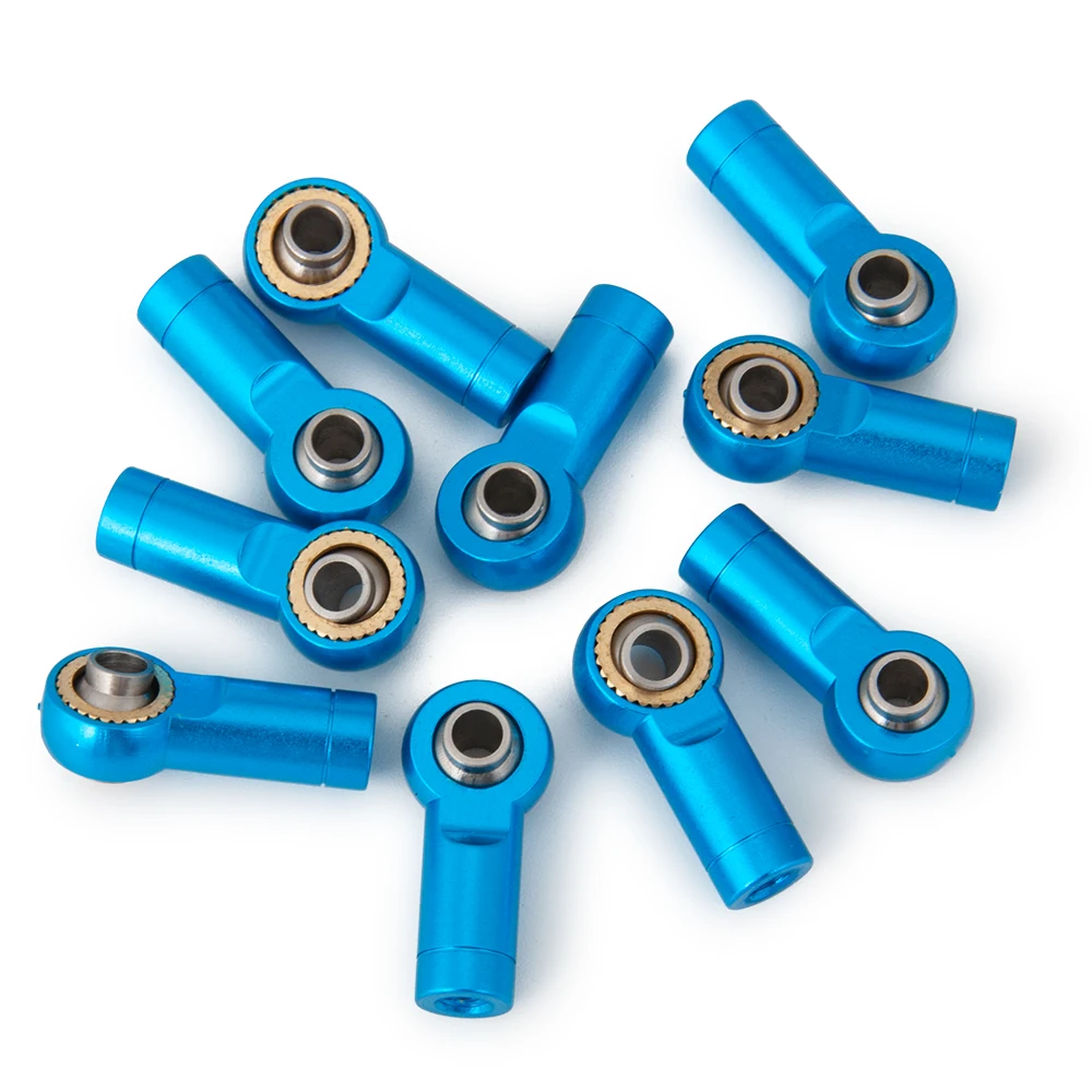 MIBIDAO 5Pcs Aluminum Alloy M3 Link Rod End Ball Joint Left-Hand Thread for Axial SCX10 D90 1/10 RC Crawler Car Truck Model Part