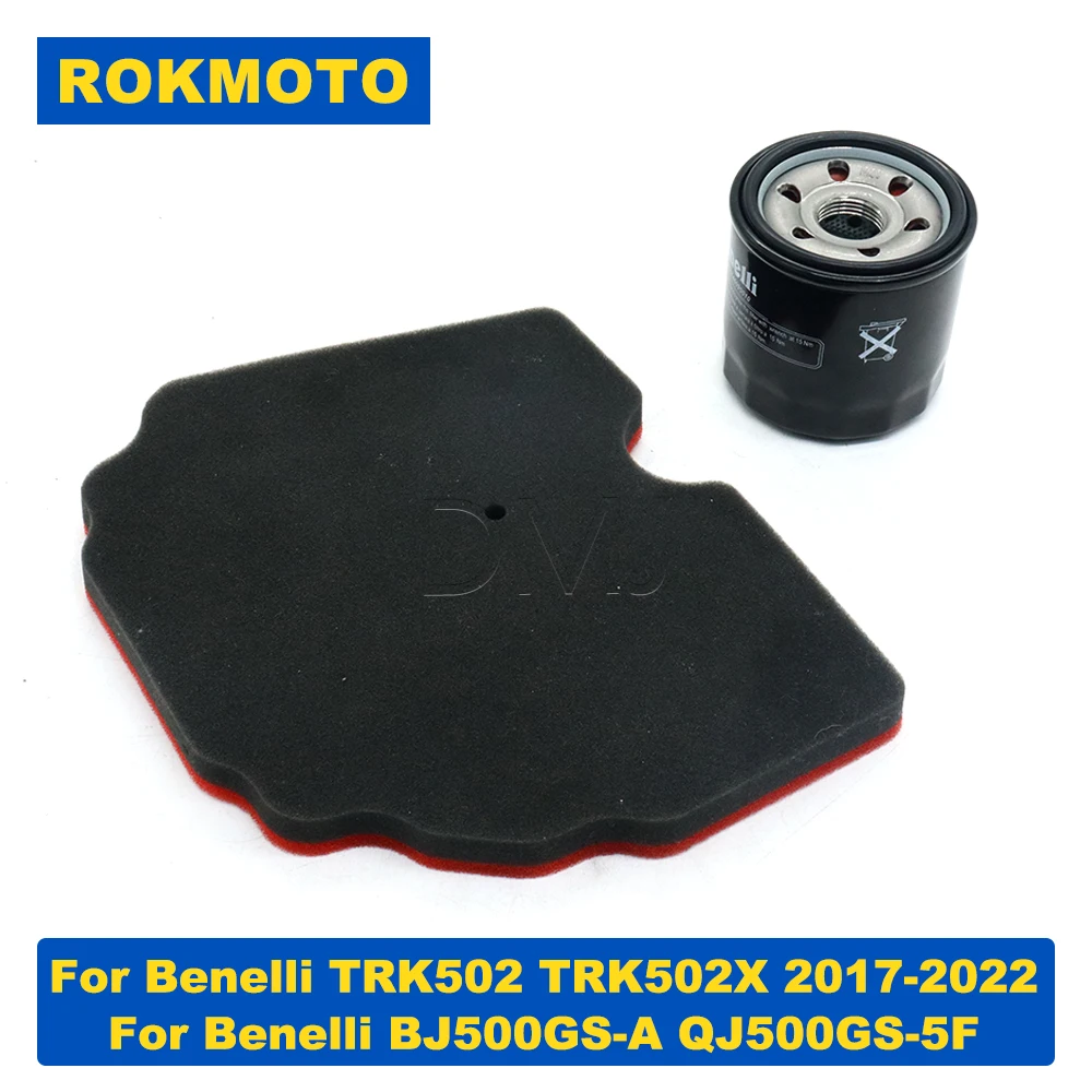 Motorcycle Air Filter Sponge For Benelli BJ500GS-A QJ500GS-5 TRK502X TRK502 X 2017-2022 Oil Filter Intake Cleaner Replacement