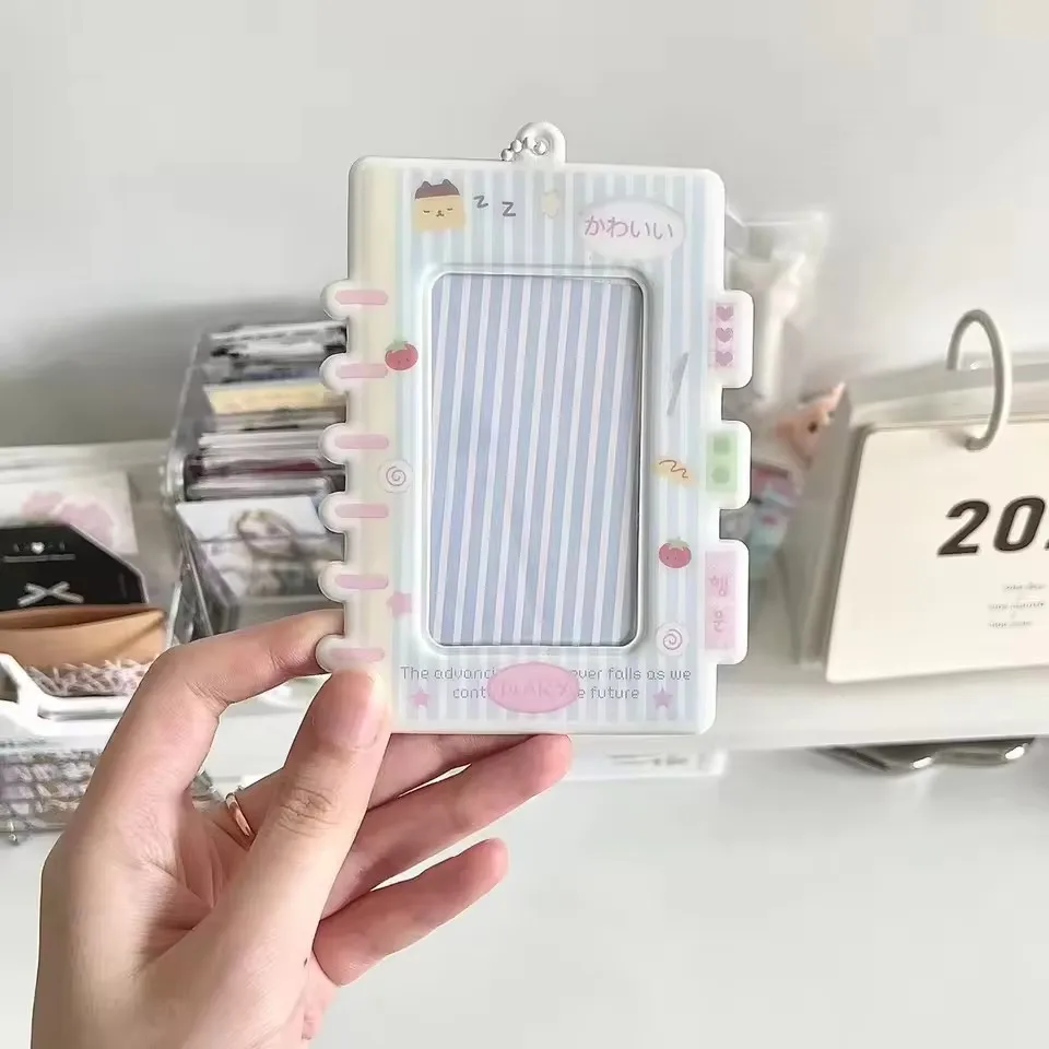 Cartoon Photocard Holder Camera Mobile Phone Shaped Idol Photocard Binder 3Inch Photo Storage Case Protection Cover Keychain
