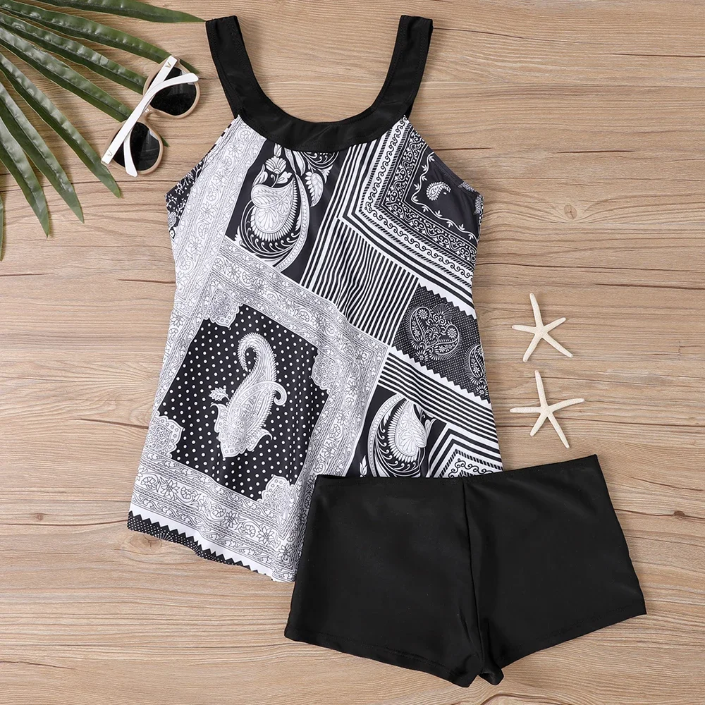 Damen Sexy Bikini Set Beachwear Fashion Print Bademode Sommer Tankini Single Bademode Zweiteiler S-6XL