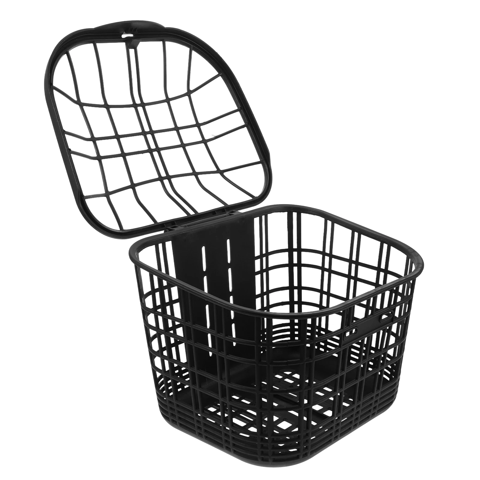 

Electric Bike Basket Large Sturdy White Front Basket Convenient Detachable Wire Cycling Storage Container for Mountain Bicycle