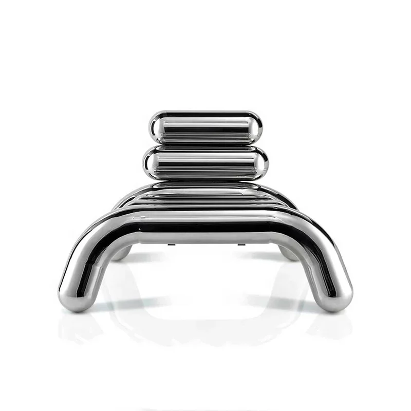 

Garden chair electroplated silver high gloss accent chair park leisure outdoor chair