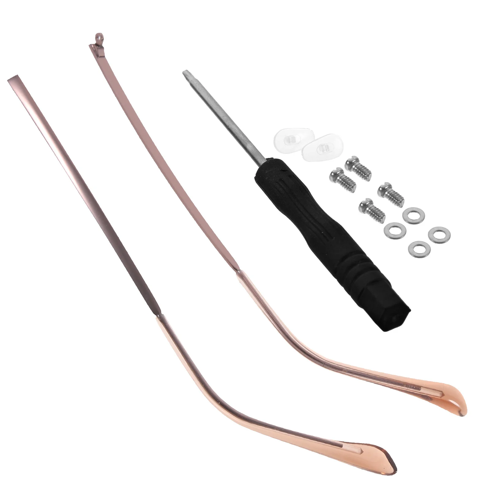 

1 Pair Eyeglasses Arms Legs Replacement Parts Metal Temple Tips Universal Fit Non-Slip Design For Glasses Repair Eyeglasses