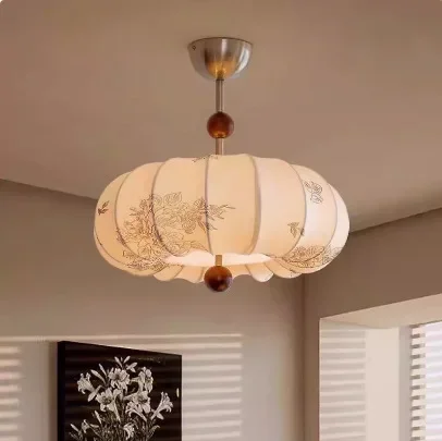 مصباح سقف غرفة النوم على طراز نانيانغ الرجعية، مصباح غرفة النوم الرئيسي الجديد في العصور الوسطى الإبداعي على شكل فنون اليقطين البلاستيكية #3