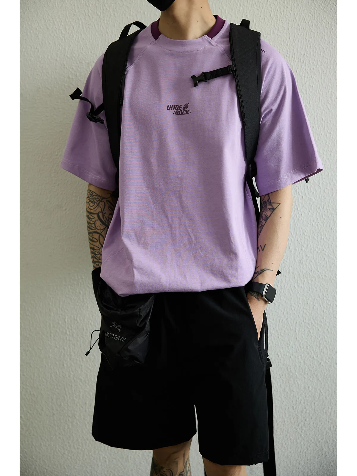 Short Sleeve T Shirt Unisex Summer Cotton Letter Print Color Block Streetwear Trendy Loose Fit Couple Breathable Soft Vintage