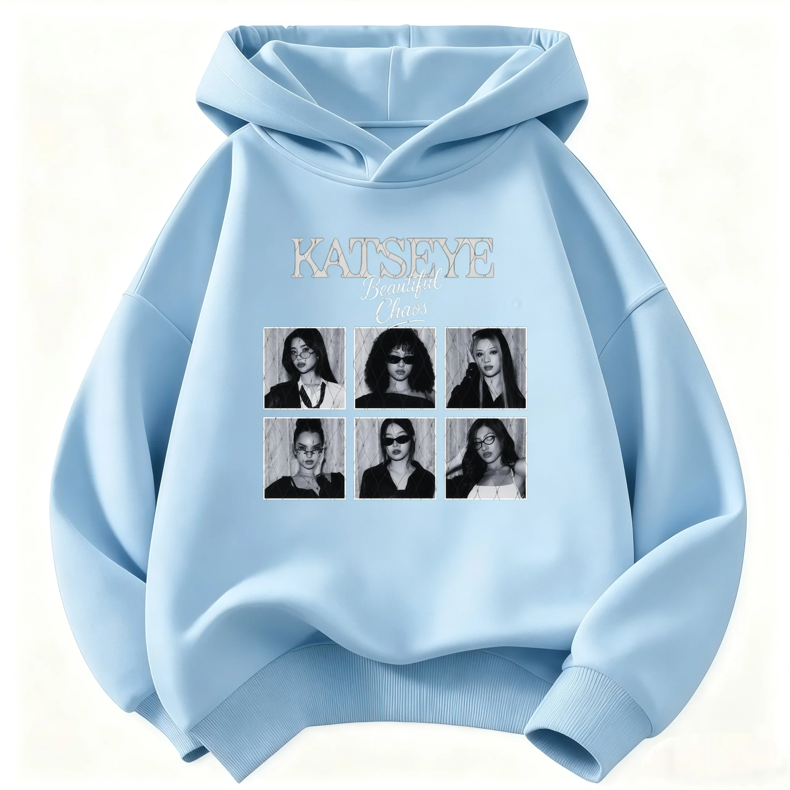 Kinder-KATSEYE-Hoodie, Mädchen und Jungen, lässiger Kapuzenpullover mit langen Ärmeln, modisches Grafikdesign, Pullover für Kinder, Alltags-Streetwear-Oberteil. – Detail 8
