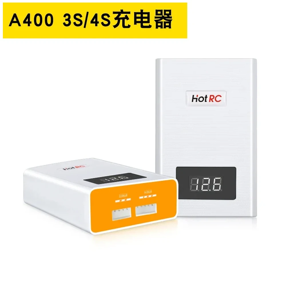 Hotrc A400 Digital 3S 4S 3000mah RC Lipo Battery Balance Charger with LED Screen Fast Charge Discharger for RC Quadcopter 4S