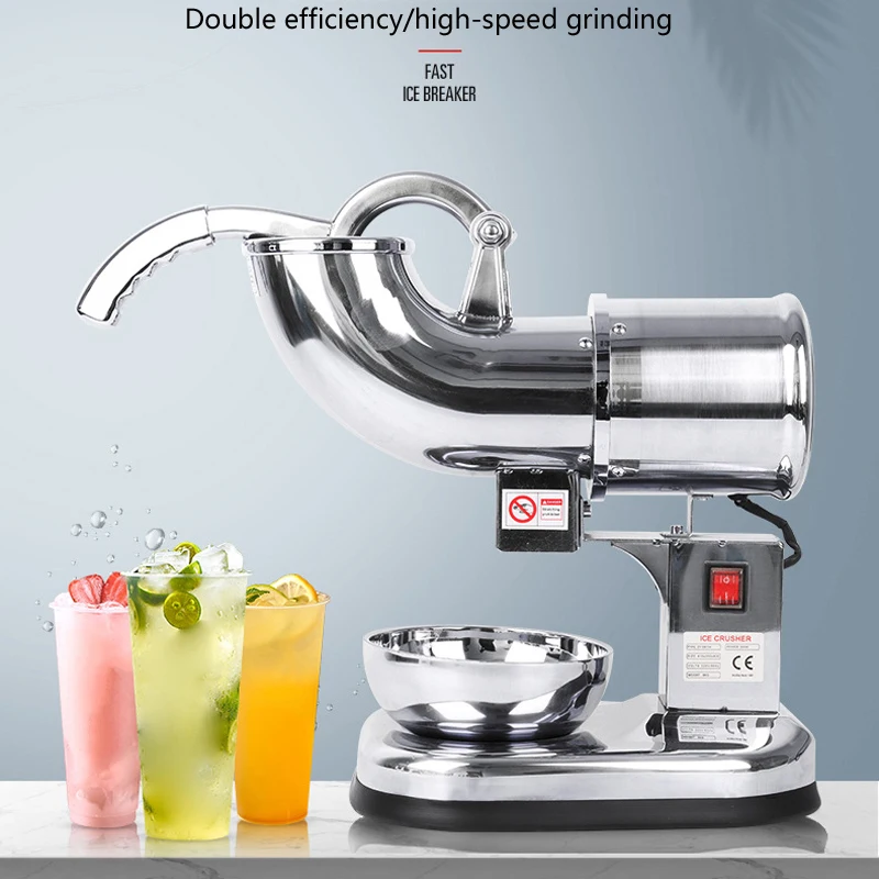 Electric Snow Cone Machine Ice Shaver Crusher Stainless Steel Ice Chopper Commercial 220V 110V view 5