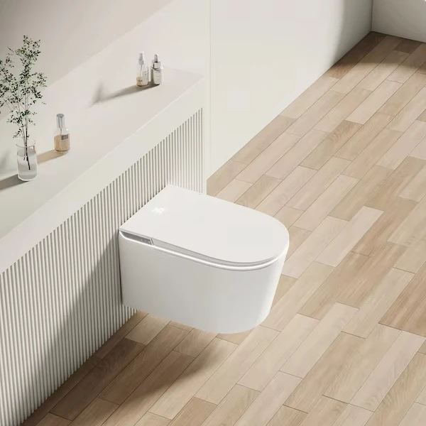 2025 Advanced Smart Toilet - Kick Flushing, Warm Air Dryer, Emergency Outage Flushing, LED Night Light for Home/Bathroom