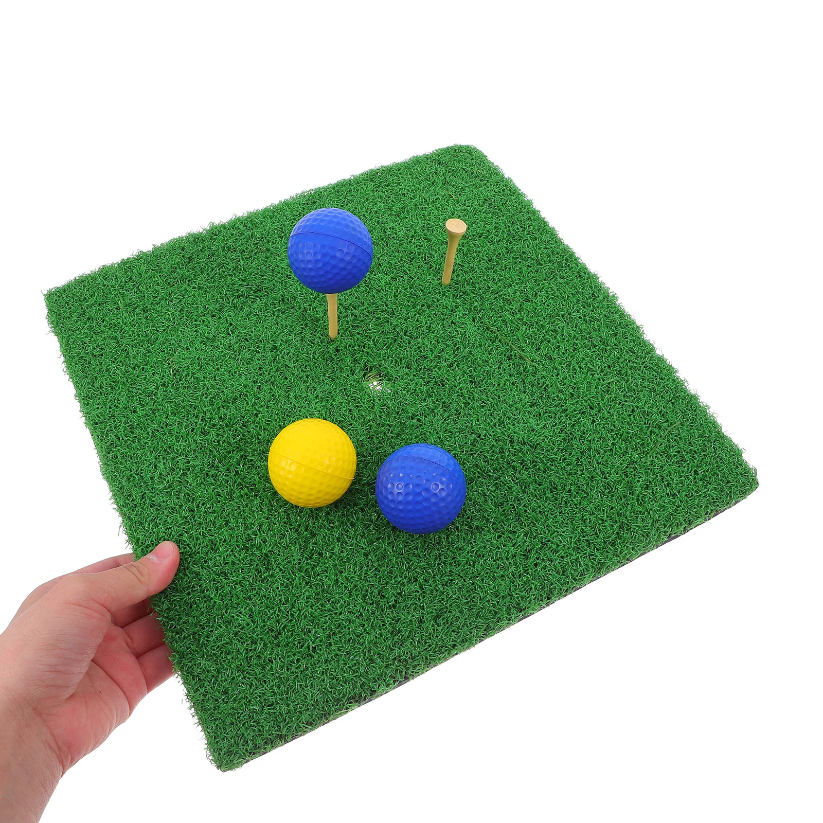 

1 Set Golf Hitting Mat Practice Balls Tees Thickened Anti-Slip Artificial Turf For Indoor Outdoor Swing Training Driving Range