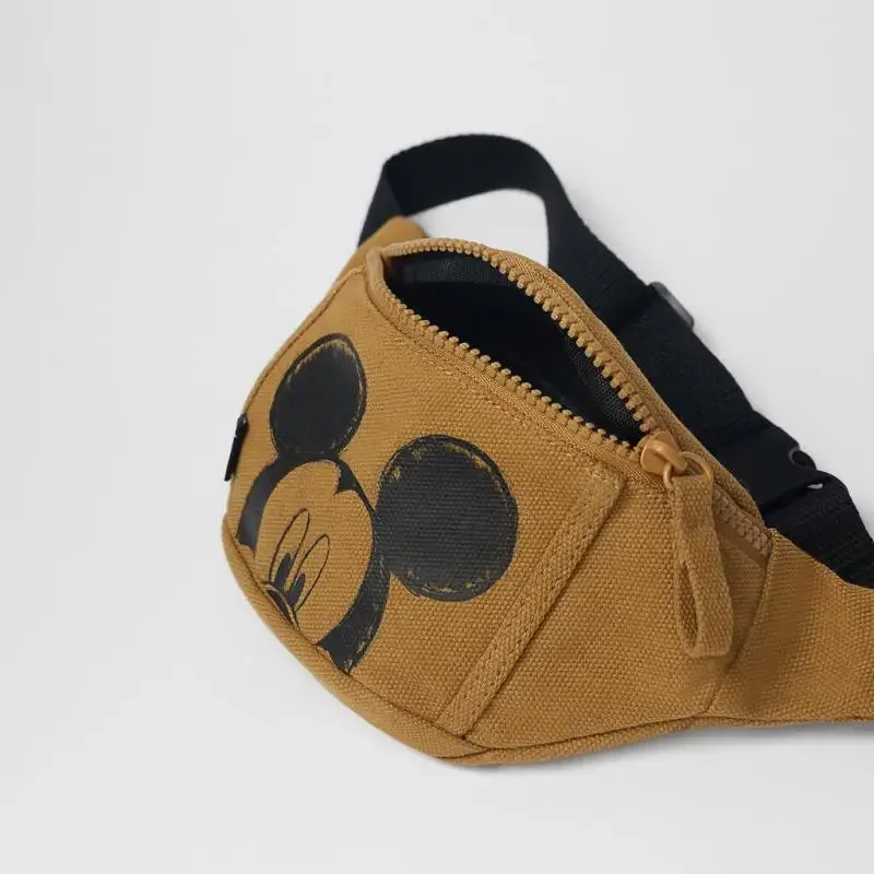 Disney Mickey Kinderen Heuptassen Mode Bruin Cartoon Jongens Heuptas 2021 Nieuwe Borst Zakken Trendy Merk Kids Crossbody tas