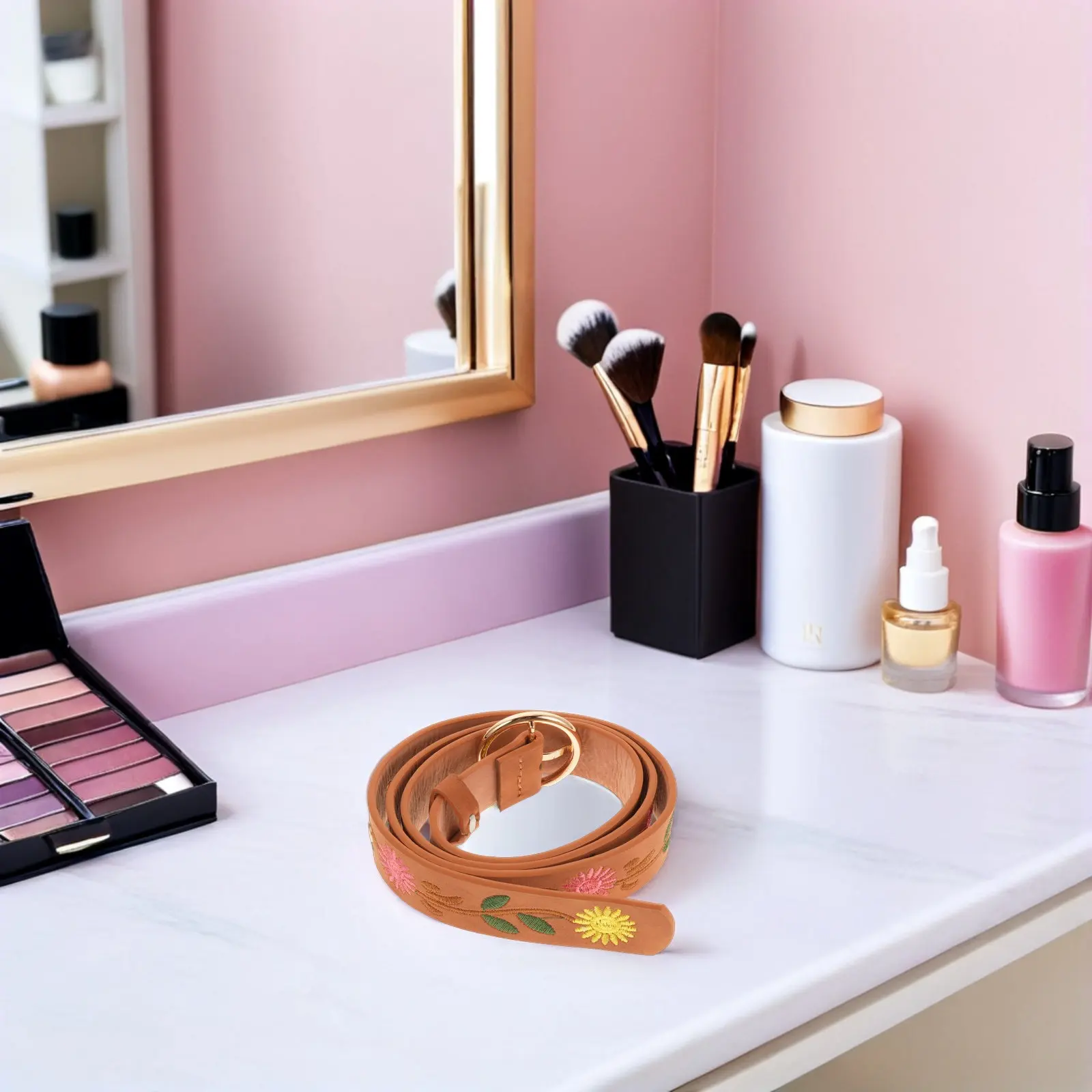 

Богемный вышитый пояс с цветочным узором, винтажный, ручной работы, широкий, из искусственной кожи, регулируемый, для платьев, юбок, джинсов, женский, с цветочным принтом