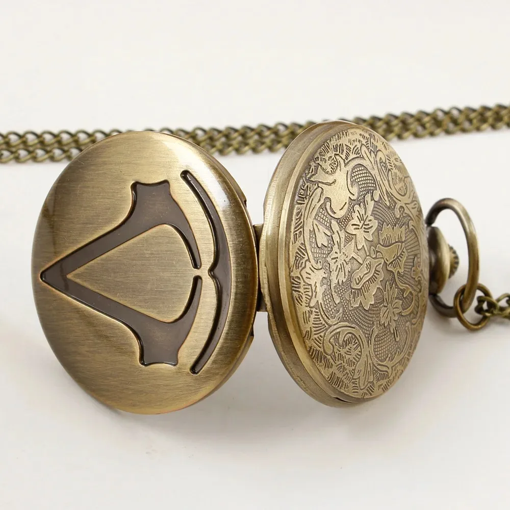 الجملة أزياء جديدة رائعة محفورة كوارتز ساعة الجيب Steampunk المرأة الرجال قلادة قلادة مع سلسلة الهدايا