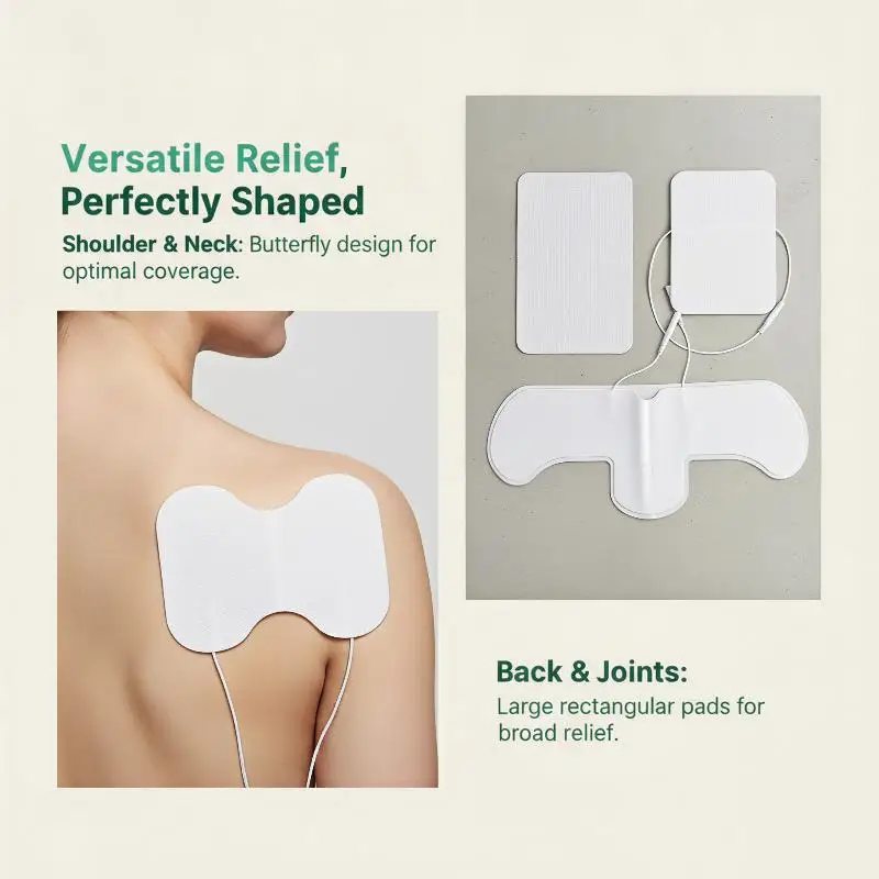 Umweltfreundliche Elektroden-Massagepads, hautfreundlich für Akupunktur-Massagegeräte, zur Linderung von Schmerzen in Taille und Beinen, für den Heim-Spa-Einsatz. – Detail 9