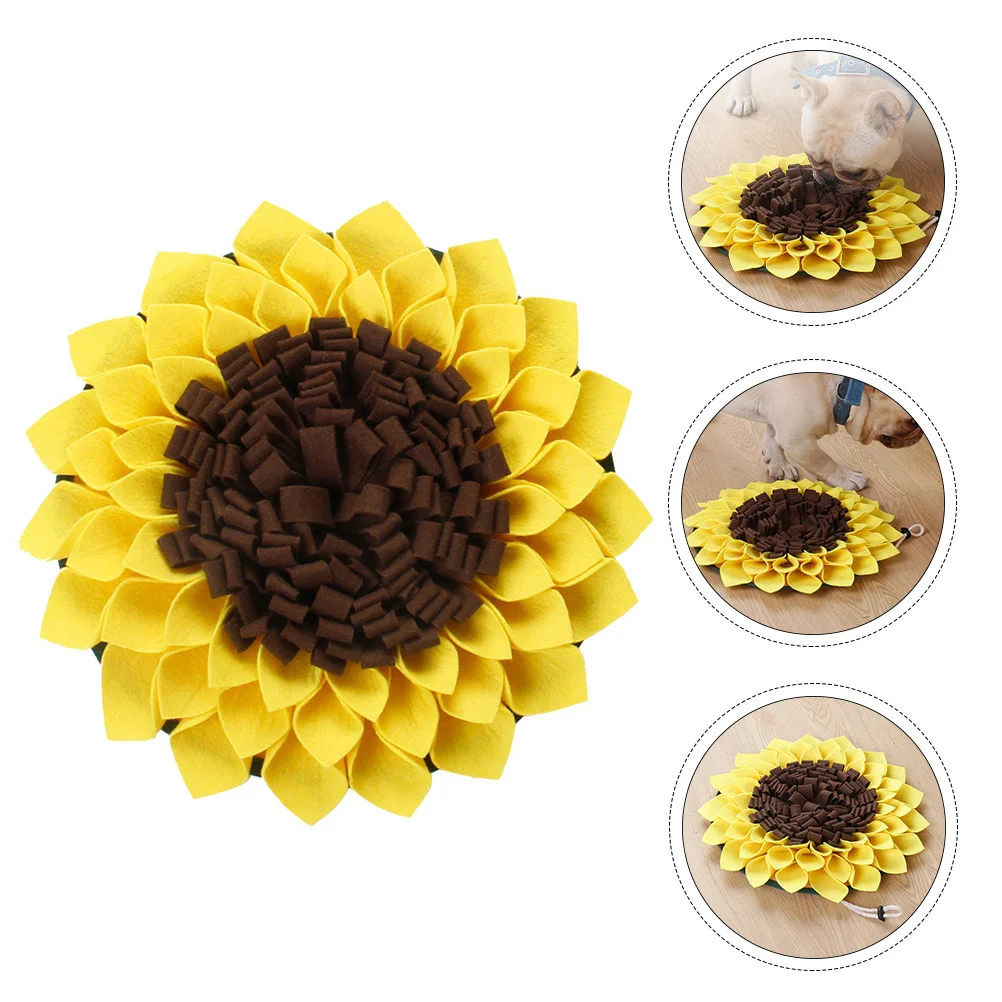 الحيوانات الأليفة شم حصيرة عباد الشمس تصميم الكلب العلف وسادة دائم ورأى القماش بطيئة الطعام التدريب حصيرة تحسين الشعور