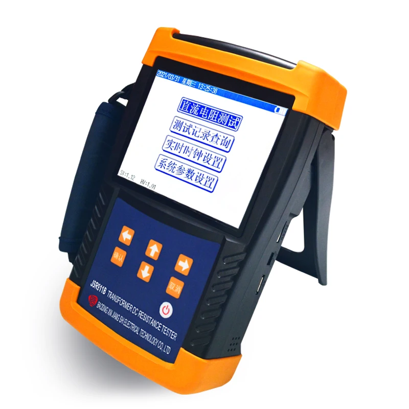 JSR911B Built In Battery Handheld Electric Power Transformer Winding Coil 10Amps Dc Resistance Tester Winding Resistance Meter