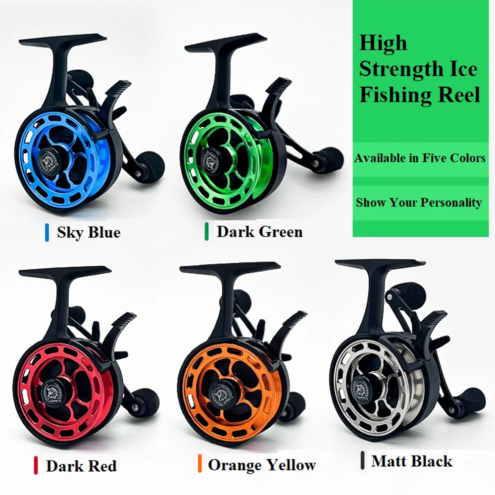 High-foot Ice Fishing Reel Metal High Speed 3.2:1 Ultra Smooth Fly Fishing Wheel 3+1 BB Portable Winter Fishing Raft Reel