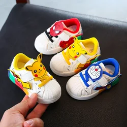 Pokemon Pikachu scarpe da bambino simpatico cartone animato bambino antiscivolo scarpe Casual ragazzi ragazze scarpe da bambino Sneakers bambini scarpe da esterno giocattoli