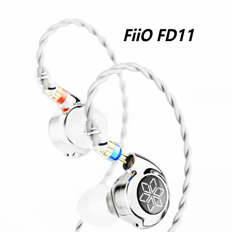 New FiiO FD11 Wired in Ear Headphones Ergonomics Design HiFi Lightweight Portable Earbuds 10mm Dynamic Detachable Cable Earphone