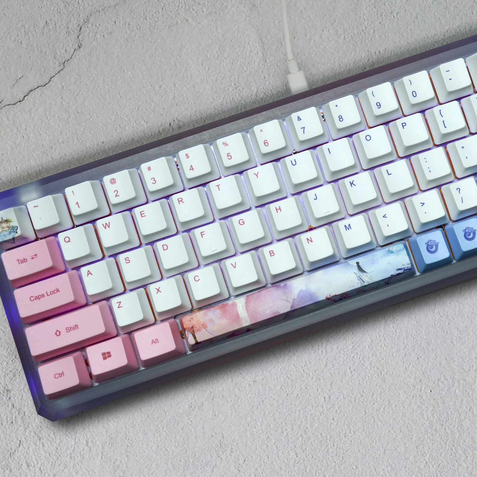 PBT昇華メカニカルキーボード、キーキャップセット、Cherry MX ansiと非常に互換性があり、3つのオリーブ