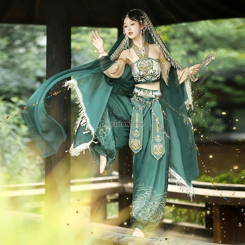 2024 stile esotico cinese dunhuang feitian fairy hanfu ricamo in stile etnico splendido indumento da ballo ragazza esotica da indossare ogni giorno