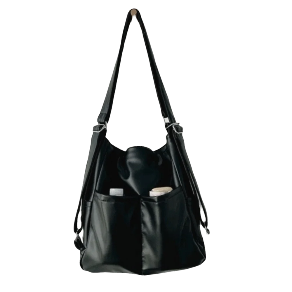 Draagbare grote capaciteit retro woon-werkverkeer rugzak effen kleur handtas reizen schoudertas eenvoudige casual crossbody tas unisex