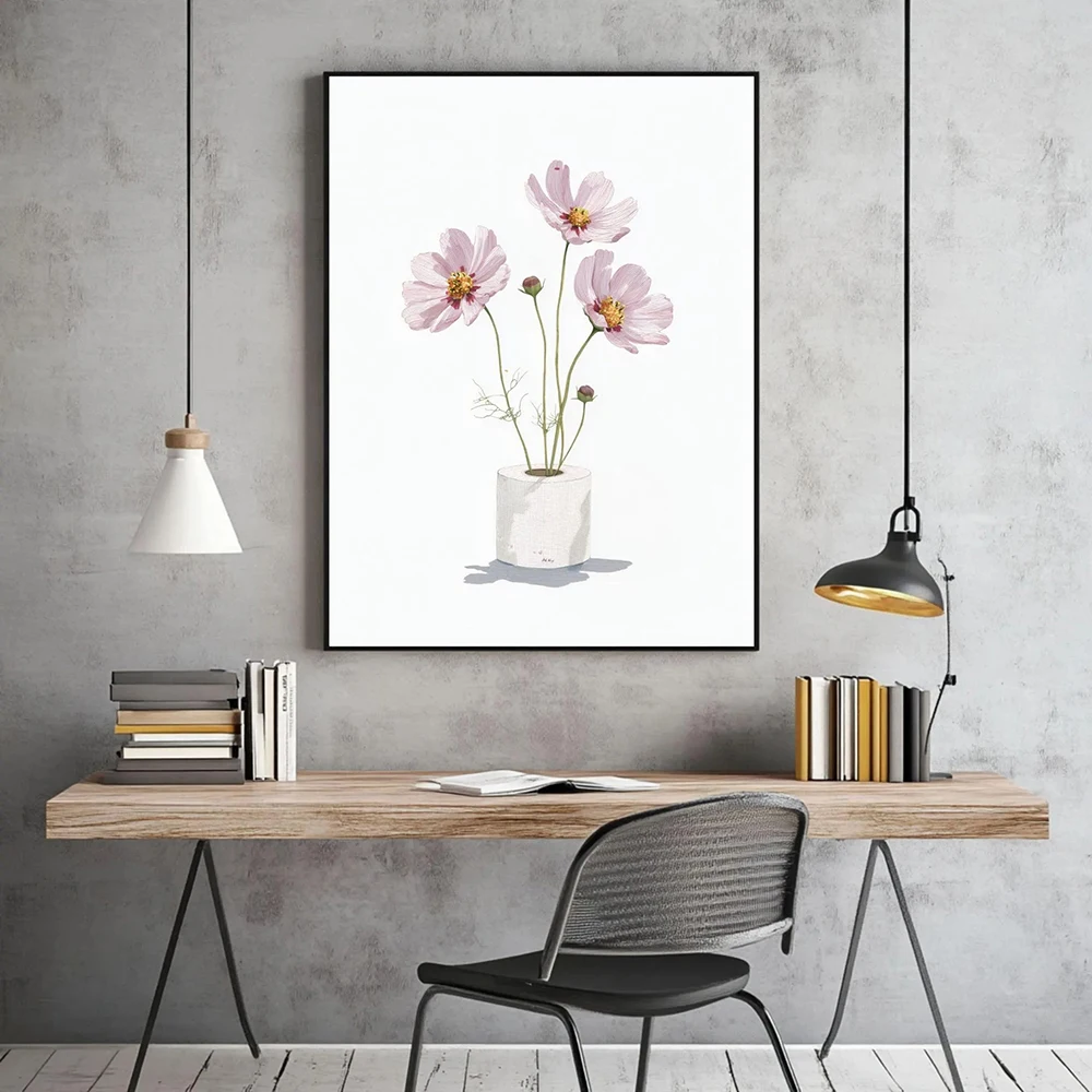 Toilet paper roll plant wall art, watercolor artworks, botanical print, minimalist toilet poster, home decor, no frame