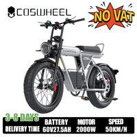 COSWHEEL CT20S 2000W Motor Electric Bike 20*5.0 Inch Fat Tire Adult E-Bike 60V27.5AH Lithium Battery Mountain Electric Bicycle