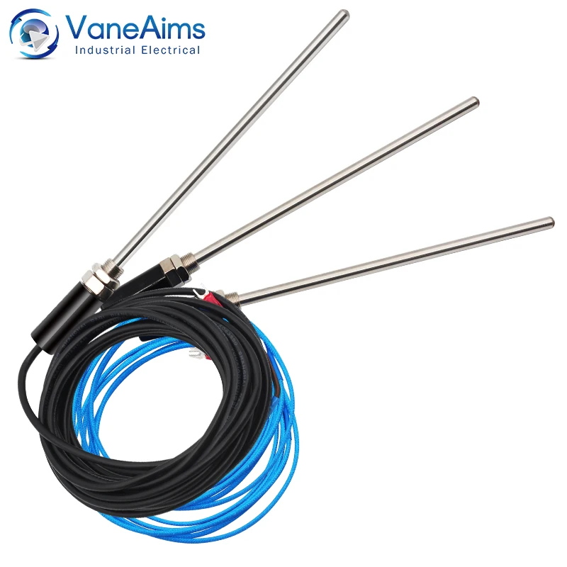 

200mm Probe Thermocouple M12 VaneAims Type K J PT100 Temperature Sensor 0-400℃ 0.5m 1m 2m 3m Cable for Temperature Controller