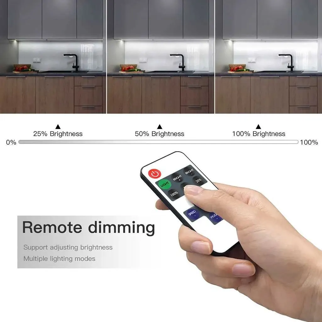 USB 5V Cuttable DIY Neon LED Strip Dimmable with 11Keys RF Remote for Bedroom Kitchen