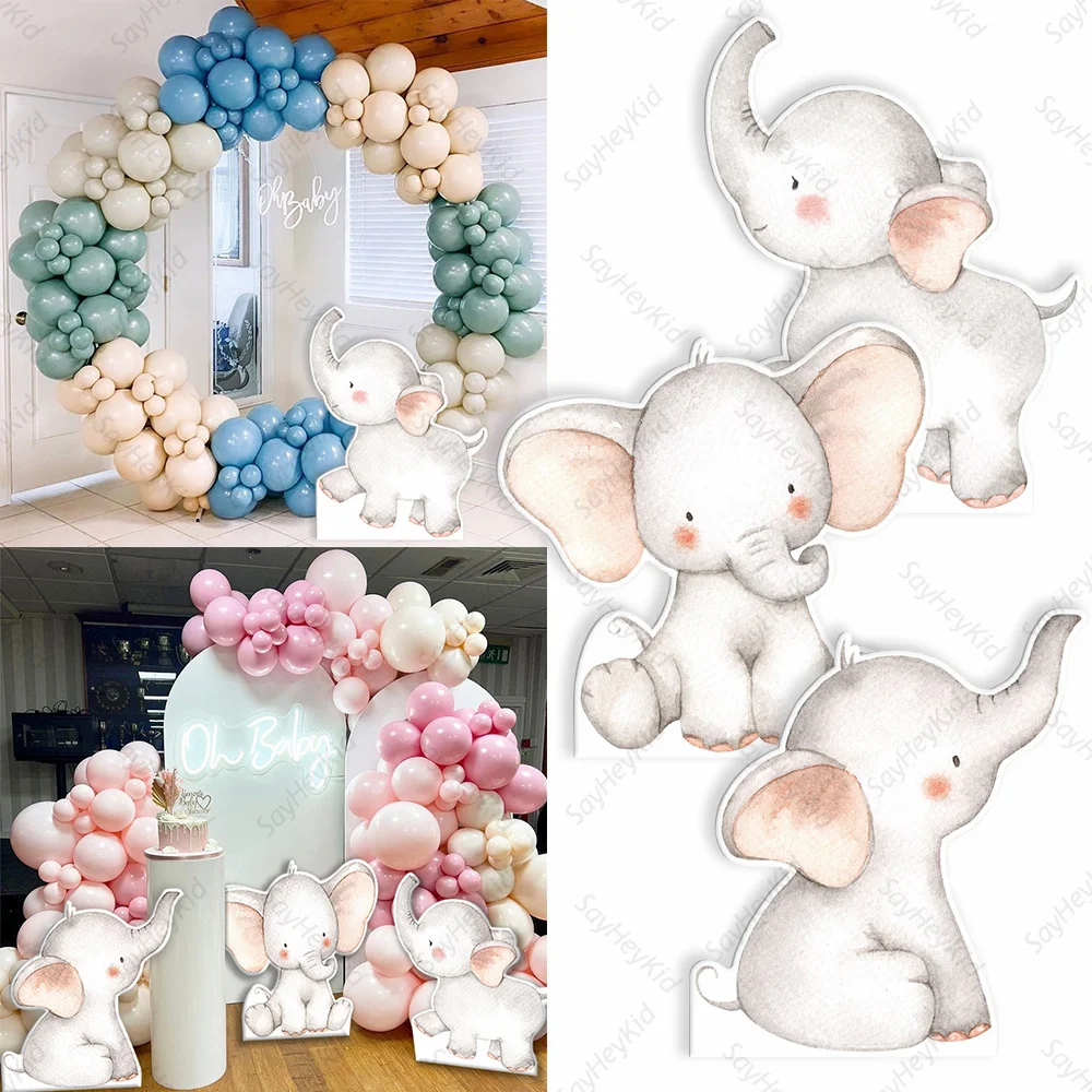 12/18/36 inch Cute Elephant Decor KT Board Jungle Safari Theme Birthday Baby Shower Kids Party Decor Backdrop