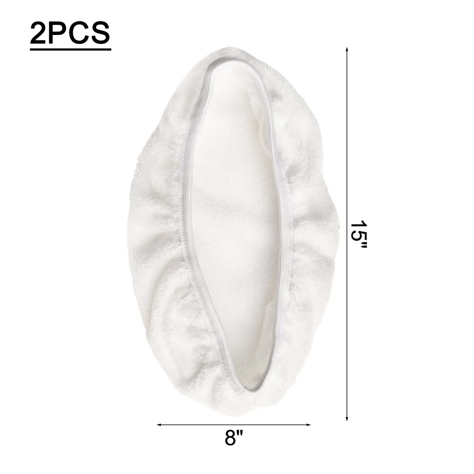 布モップフラットモップ,洗える生地カバー,家庭用交換用アクセサリー,15x8インチ,2個