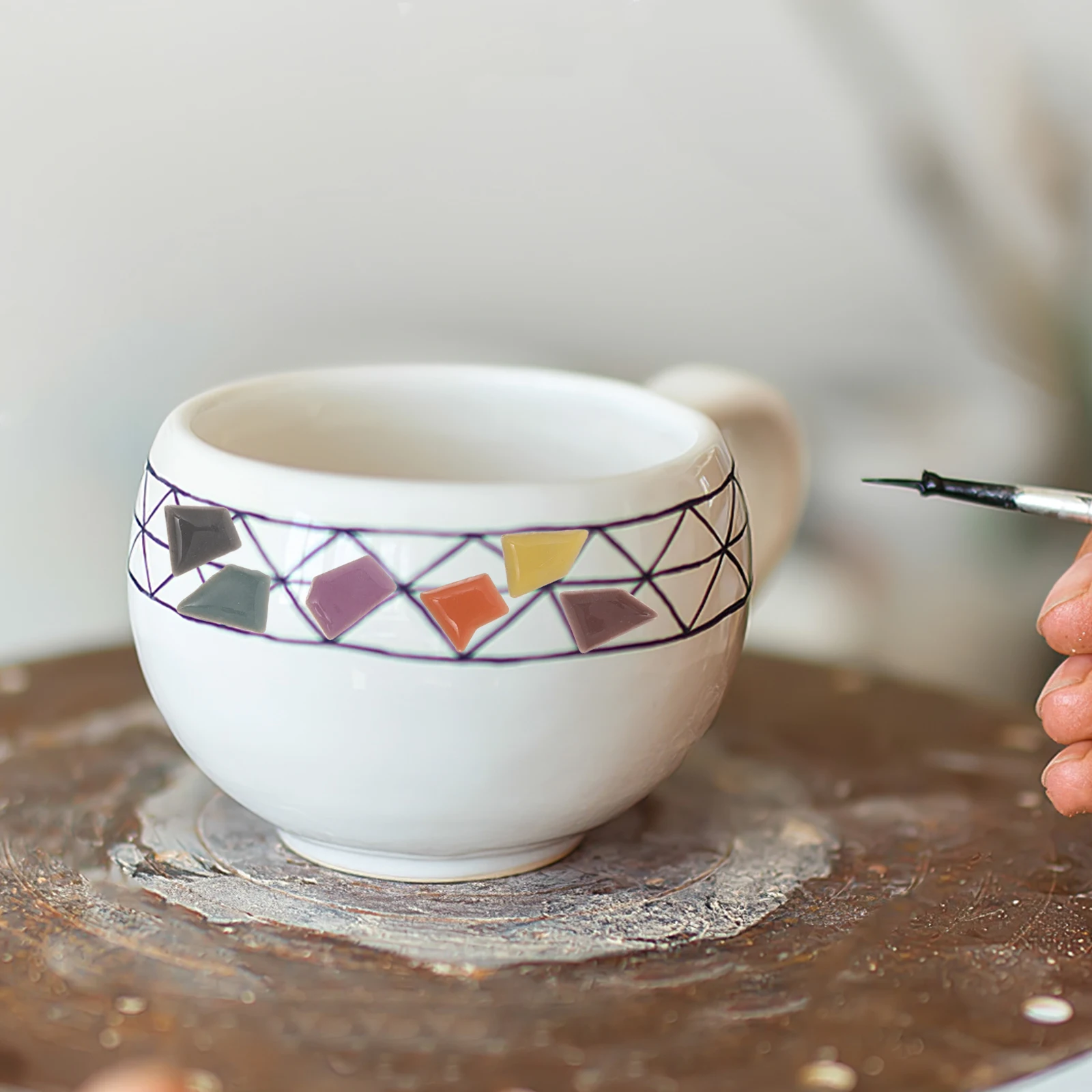 

1 set 1 Set Ceramic Mosaic Tiles Craft Making Supplies Mixed Irregular Pieces Diy Home Decor Flowerpot Tiles Broken