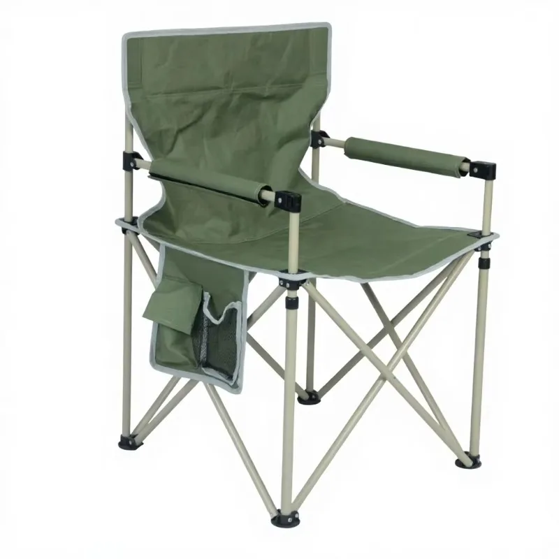 Cross-border Outdoor Furniture Camping Director Folding Chair High Carbon Steel Beach Armrest Luxury Advertising Gift Custom